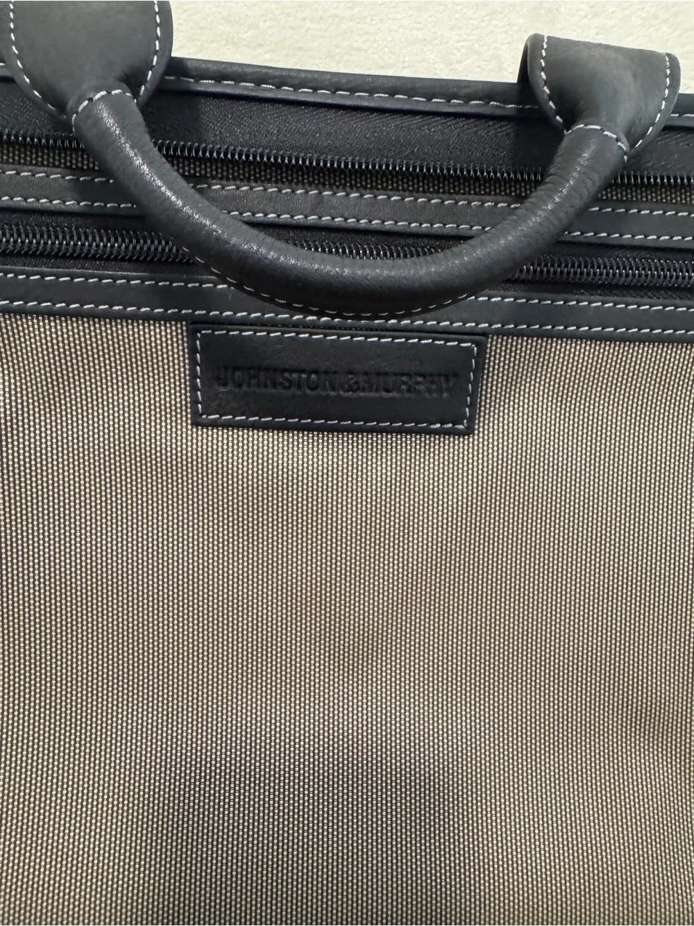 Men's Johnston & Murphy Black Leather Briefcase - Classic Work Bag